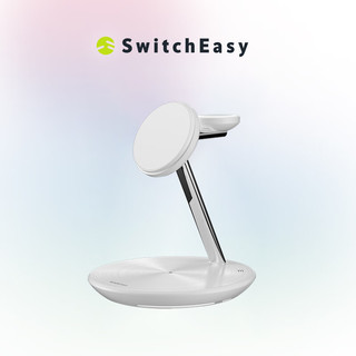 SwitchEasy MagPower三合一无线充电器磁吸二合一无线充耳机手表充电器四合一充电支架 五合一|白|2023款