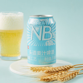 盒马（NB） 头道麦汁啤酒 330ml*6 啤酒 330mL 6罐 组合装