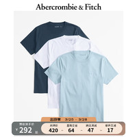 Abercrombie & Fitch 男装女装套装 24春夏3件装小麋鹿圆领短袖T恤 358799-1 蓝色多色 XS (170/84A)