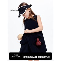 little MO&Co.速干 little moco童装24夏装女童无袖花苞连衣裙KBD2DRS005 黑色 110/56