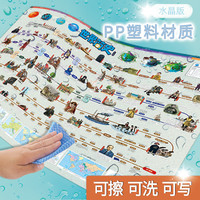 儿童地理百科- 世界简史（水晶版)	约890*600mm儿童挂房历史地图