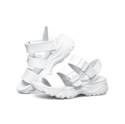 skechers斯凯奇凉鞋女子魔术贴轻便厚底沙滩鞋休闲运动鞋111061wht