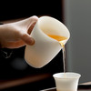 不拙 白瓷公道杯羊脂玉瓷陶瓷茶海分茶器功夫茶具匀杯分茶器 1-哑光描金聚香公道杯