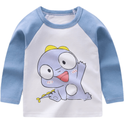 瑄妮薇秋季童装新款儿童t恤新款男女童衣服卡通印花上衣