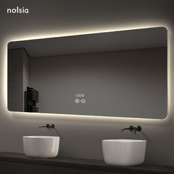 nolsia 大尺寸智能浴室镜挂墙式卫浴大镜子2米别墅双台盆洗手台镜子壁挂