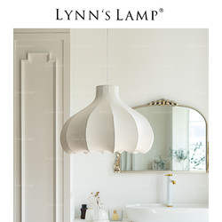 立意 Lynn's立意 中古洋葱头蚕丝吊灯 卧室房间设计师日式奶油风书房灯