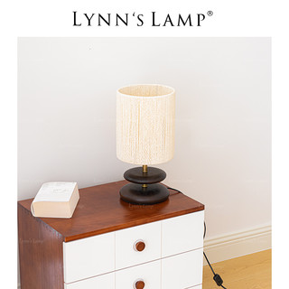 立意 Lynn\'s立意 法式田园风台灯 棉线卧室床头中古实木装饰书房怀旧灯