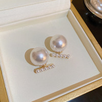 KOSE 高丝 一款两戴韩国轻奢珍珠耳钉小众设计感高级耳环925银针复古耳饰