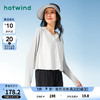 热风（Hotwind）外套女2024年夏季女士披肩款凉感透气抗紫外线防晒衣 59灰白 XL