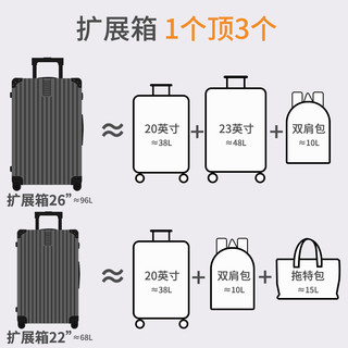 扩展行李箱女大容量2024拉杆箱男加厚耐磨密码皮箱静音旅行箱