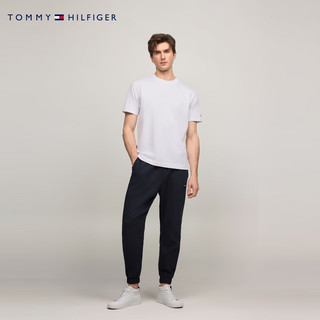 TOMMY HILFIGER【防晒凉感】夏季功能系列24夏男珠地网眼透气净色T恤37009 白色YCF L （：150-165斤）