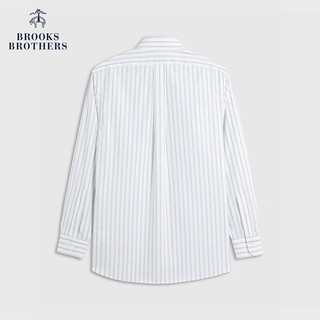 布克兄弟（BrooksBrothers）男士24春夏修身版免烫府绸长袖正装衬衫 9003-蓝色 15/2/H