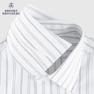 布克兄弟（BrooksBrothers）男士24春夏修身版免烫府绸长袖正装衬衫 9003-蓝色 15/2/H