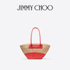 JIMMY CHOO 周仰杰 女士手提包 J000166441 自然色/椒红色/浅金色 小号