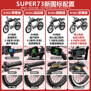 众叶（SOONYE/）Super73 电动自行车新国标可上绿牌电动车山地越野车上班代步工具 【RX青春版】新国标/适合1.7身高 13AH