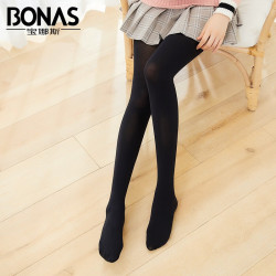 【省34.25元】宝娜斯连裤袜_bonas 宝娜斯 天鹅绒连裤袜 黑色2条多少