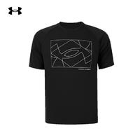 安德玛 UA夏季Velocity男子圆领训练运动跑步短袖T恤上衣