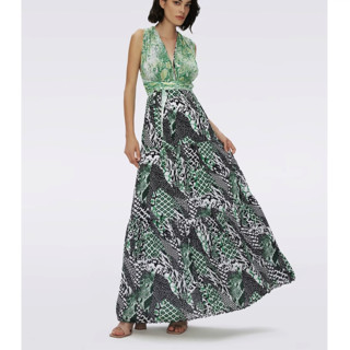 Diane Von Furstenberg PYTHON蛇纹系列 女士长款连衣裙 DW1S016 拼色 S