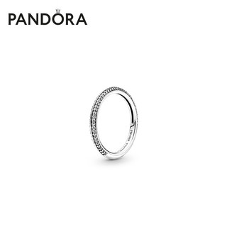 PANDORA 潘多拉 ME 密镶戒指925银时尚饰品情侣对戒生日礼物送女友 Pandora ME Pavé密镶戒指银色 64mm