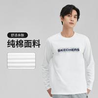 SKECHERS 斯凯奇 春季长袖运动t恤男亲肤长袖t恤男圆领打底上衣