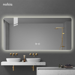 nolsia 大尺寸智能led浴室镜带灯挂墙式洗手间壁挂卫生间触摸屏镜子定做