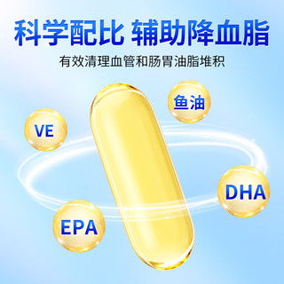 北京同仁堂鱼油软胶囊 辅助降血脂omega3三酯DHA+EPA高含量深海鱼肝油无腥味中老年人成人保健品 3瓶装