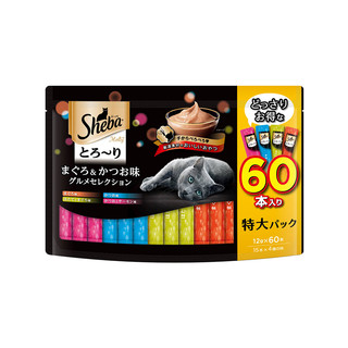 88VIP：Sheba 希宝 猫条进口720g(60包)猫零食成猫营养补水湿粮猫罐头软包