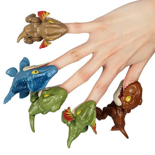 菲利捷 儿童卡通仿真恐龙模型迷你霸王龙创意桌面摆件趣味咬手指恐龙玩具 款式1只