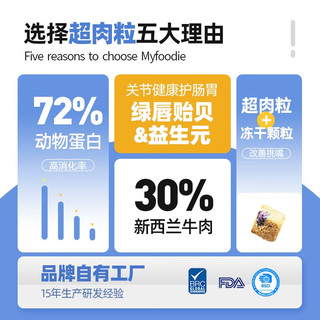 Myfoodie 麦富迪 冻干狗粮 超肉粒冻干双拼粮 中大型成犬粮30kg