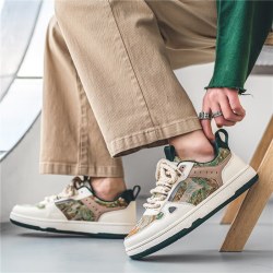 莫诗尼板鞋男新款山水国潮休闲鞋ins小众学院风学生运动鞋复古男士