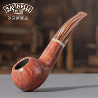 沙芬SAVINELLI 多洛米蒂石楠木烟斗P340L光面321直斗意大利男女士烟斗