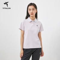 TITTALLON 体拓 Tittallo体拓速干polo衫女夏季新款户外防晒抗菌休闲针织短袖上衣