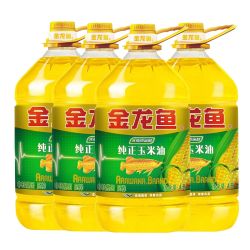 金龙鱼 纯正玉米油大桶4l*4桶非转基因压榨整箱餐饮烘焙食用油特价