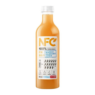 农夫山泉NFC100%果汁饮料900ml*4瓶 大瓶整箱装 果蔬汁饮料 900ml*4瓶芒果混合汁