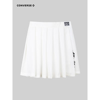 CONVERSE 匡威 儿童装女童短裙2024夏季百褶裙中大童半身裙CNVG-VS-G018 纯白色 110/53