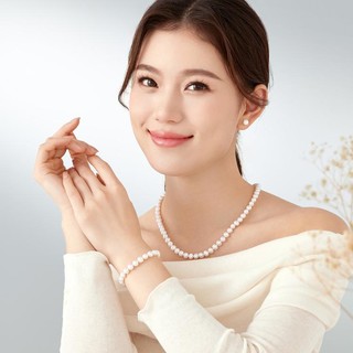 六福珠宝 珍珠项链气质淡水珍珠女Ag925银项链定价