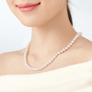 六福珠宝 珍珠项链气质淡水珍珠女Ag925银项链定价