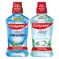 88VIP：Colgate 高露洁 盐白酷爽漱口水 500ml*2瓶