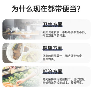 班哲尼 饭盒袋便当袋便当包提饭包带铝箔保冷保温包储奶袋包 中号猫咪