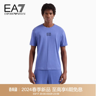阿玛尼EMPORIO ARMANI24春季EA7男装短袖圆领印花运动T恤