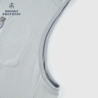 布克兄弟（BrooksBrothers）男士24春夏纯色立领拉链针织开衫马甲 0007-灰色 M