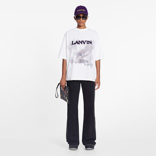 LANVIN LAB x FUTURE 2024男女同款印花T恤 白色/黑色 L