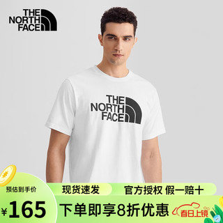 北面 T恤男款户外 白色 XL180/108A
