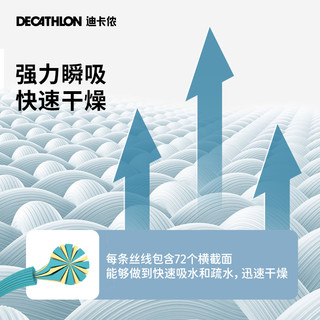 DECATHLON 迪卡侬 微纤维游泳毛巾 8579172 柔雾粉