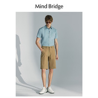 Mind Bridge MindBridge百家好2024新款简约纯色裤子男直筒五分裤夏季宽松短裤