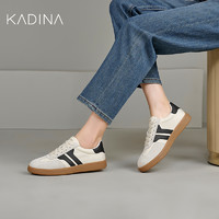 Kadina 卡迪娜 24年春季新款运动休闲复古厚底增高德训鞋板鞋女KWC240105