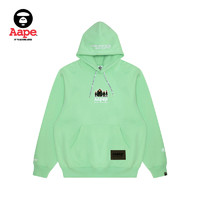 Aape 旗舰店男装秋冬猿人军团徽章字母刺绣薄绒连帽卫衣A343XXL