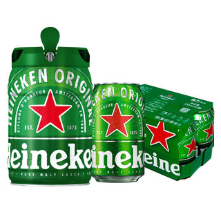 Heineken 喜力 啤酒（Heineken）铁金刚5L桶装+喜力经典330ml*6听