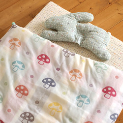 Hoppetta 日本Hoppetta蘑菇婴儿床组八件套可机洗宝宝幼儿园床上用品8件组