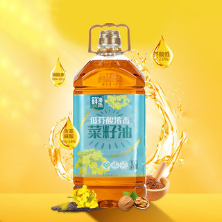 金胜 鲜油坊低芥酸浓香菜籽油5L